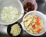 コンビーフの絶品野菜カレーライス作り方1写真