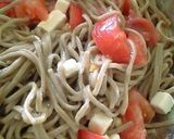 梅干しとクリームチーズのトマそば作り方3写真