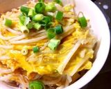 簡単節約ランチ☆もやし卵の甘酢あんかけ丼作り方8写真