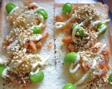 鮭フレ×新じゃが枝豆のバジル風味トースト作り方5写真