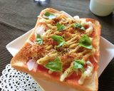 新玉葱のバジルカレートースト作り方5写真
