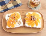 朝ごはん♪オレンジのヨーグルトトースト作り方5写真