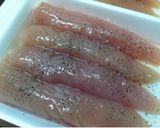 火を使わずに♡鶏ささみマヨめんたい焼き作り方1写真