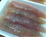 火を使わずに♡鶏ささみマヨめんたい焼き作り方1写真