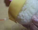 梅雨弁☆コロンとまんまる雷様おにぎり作り方3写真