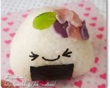あじさいガールおにぎり＊キャラ弁作り方4写真