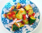 胡瓜と豆腐の梅肉和え作り方2写真