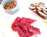 お箸で食べるお肉と納豆のボリュームスパ作り方1写真