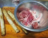 新ごぼうと豚肉のポン酢炒め作り方1写真