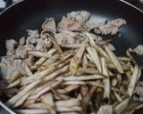 新ごぼうと豚肉のポン酢炒め作り方5写真