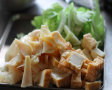筍とキャベツと厚揚げの味噌炒め作り方1写真