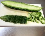 ゴーヤと豚肉の炒めもの作り方1写真