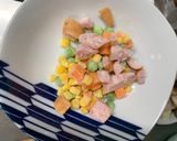 レンジ簡単クリーミー麻婆味オムライス弁当作り方1写真