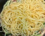 キュウリと椎茸のクリームチーズパスタ作り方4写真