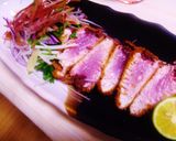 ヨコワマグロのレアフライ☆すだちを添えて作り方4写真