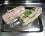 具沢山サンドイッチ♪ラップサンド作り方8写真