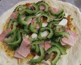 醤油麹ソースのゴーヤピザ作り方4写真
