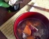 鳴門金時（さつまいも）で塩麹豚汁♪作り方4写真