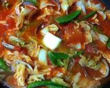 あさりの野菜たっぷりトマトソースパスタ作り方5写真