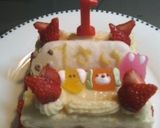 卵なし☆祝１歳のバースデーケーキ（風）作り方7写真