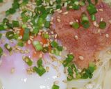 夏のまぜそば！汁なし山芋明太子釡玉うどん作り方8写真