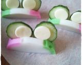 キャラ弁おかず＊かまぼこde　カエルさん作り方3写真