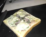 ベーコンオクラトースト作り方4写真