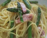アスパラとベーコンのクリームパスタ作り方8写真