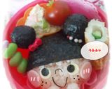 キャラ弁＊お団子の女の子♡おにぎり作り方5写真