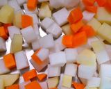 豆乳 de ヘルシー野菜スープ作り方1写真