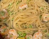 バター香る海老と枝豆出汁のペペロンチーノ作り方13写真