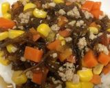 簡単！コーン入りもずく丼d(^_^o)作り方4写真