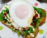 水菜とツナの目玉焼きトースト作り方7写真