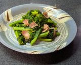 菜の花とベーコンのガーリックバター炒め作り方6写真