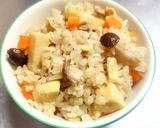 お米節約ヘルシー押し麦ご飯でたけのこご飯作り方13写真