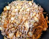 寒い日簡単昼食！キムチ挽肉豆乳坦坦うどん作り方2写真