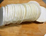 大根と鮭フレークのミルフィーユ漬け作り方1写真