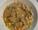 全てレンジ洋風梅味噌クリーム味炒飯弁当作り方5写真