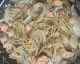 🌟【ワンパン】鮭ときのこの豆乳パスタ＊作り方4写真