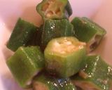 オクラのなめ茸あえごま風味作り方1写真