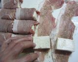 ✩肉巻き豆腐のネギソース✩作り方1写真