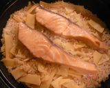 土鍋料理：簡単でも華やか♪鮭イクラ親子飯作り方3写真