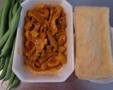 味つけもつといんげんと油揚げの煮びたし作り方1写真