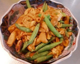 味つけもつといんげんと油揚げの煮びたし作り方4写真
