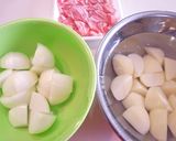 新じゃがと豚バラの炊いたん☆作り方1写真