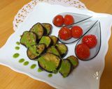 簡単！焼きなすのマリネ☆バジルソース作り方4写真