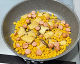 コーン＆ウインナーのバター醤油煮😃作り方2写真
