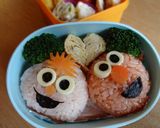 簡単！エルモ&モッピーラッキー★キャラ弁作り方3写真