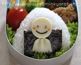 【キャラ弁】パスタで★てるてる坊主弁当作り方4写真