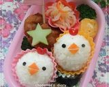 簡単☆にわとりおにぎりのキャラ弁♪作り方3写真